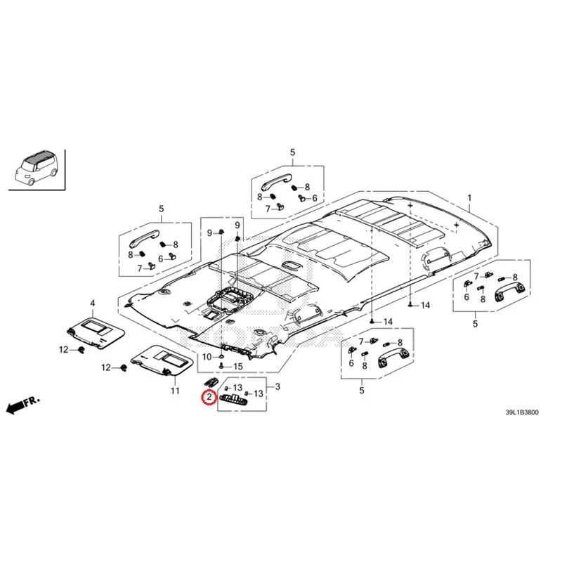 [NEW] JDM HONDA N-BOX JOY JF6 2025 Roof Lining GENUINE OEM - Image 3
