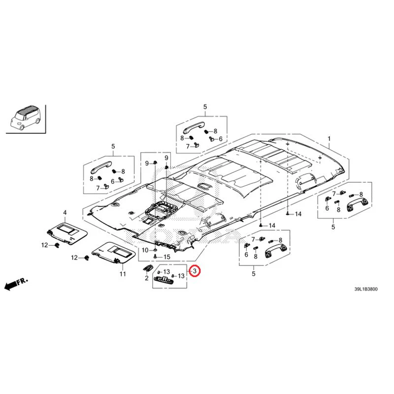 [NEW] JDM HONDA N-BOX JOY JF6 2025 Roof Lining GENUINE OEM - Image 4