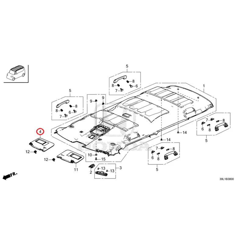 [NEW] JDM HONDA N-BOX JOY JF6 2025 Roof Lining GENUINE OEM - Image 5