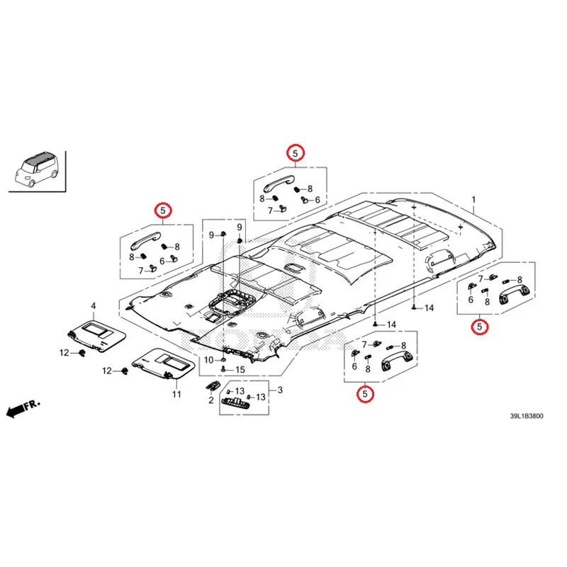 [NEW] JDM HONDA N-BOX JOY JF6 2025 Roof Lining GENUINE OEM - Image 6