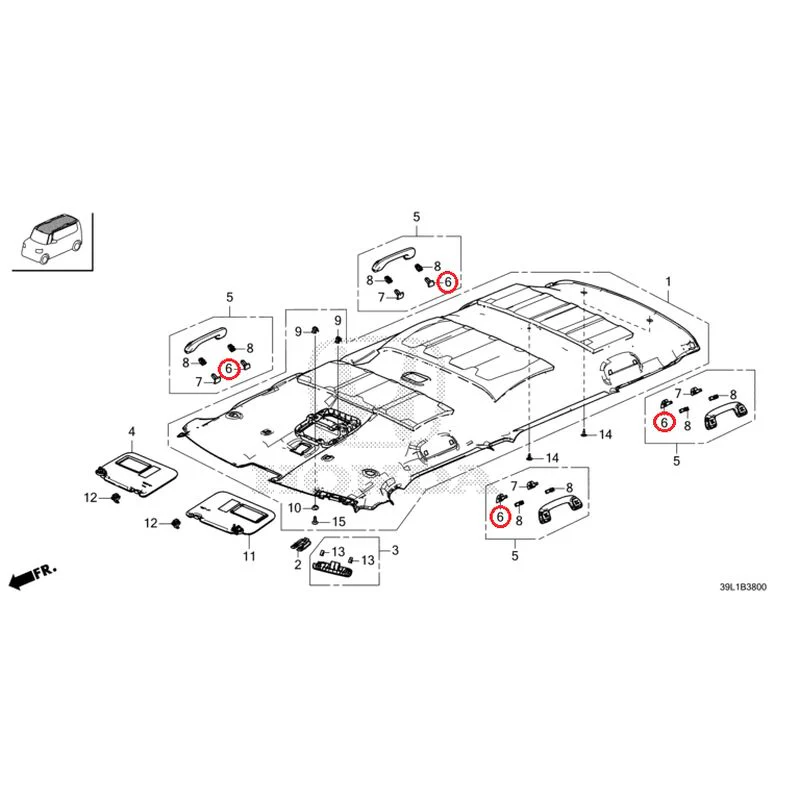 [NEW] JDM HONDA N-BOX JOY JF6 2025 Roof Lining GENUINE OEM - Image 7