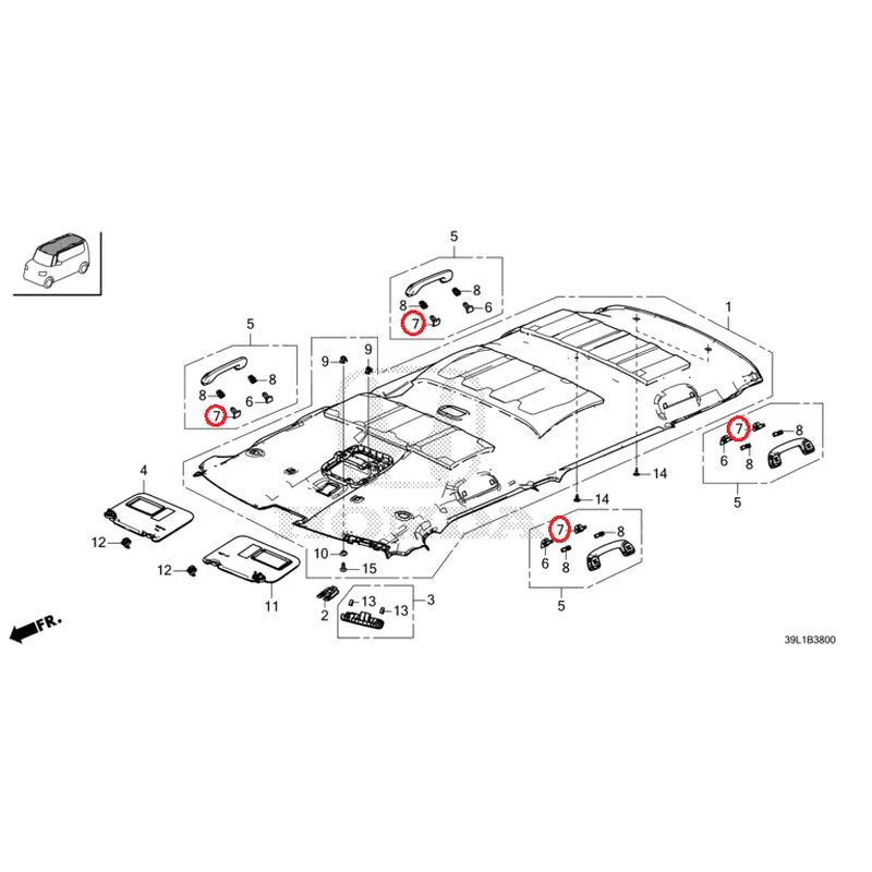 [NEW] JDM HONDA N-BOX JOY JF6 2025 Roof Lining GENUINE OEM - Image 8