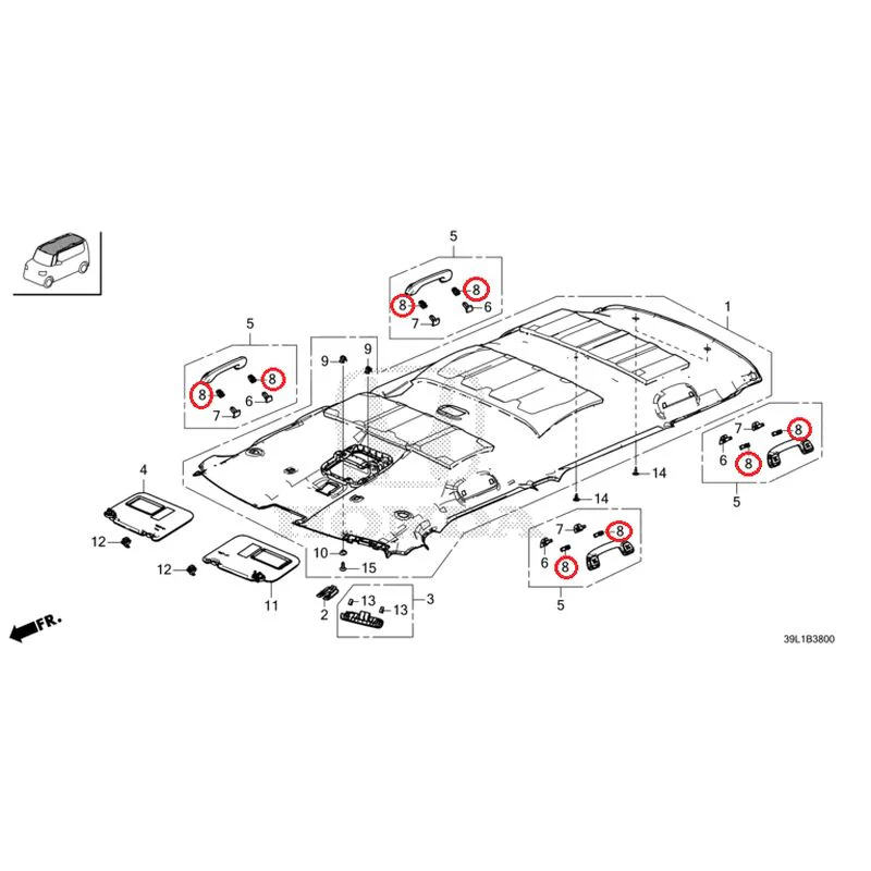 [NEW] JDM HONDA N-BOX JOY JF6 2025 Roof Lining GENUINE OEM - Image 9