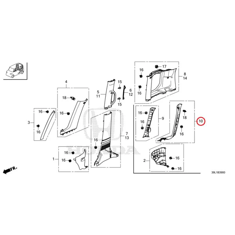 [NEW] JDM HONDA N-BOX JOY JF6 2025 Pillar Garnish GENUINE OEM - Image 11