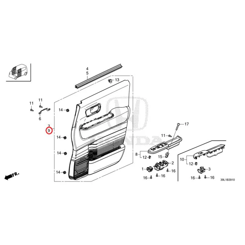 [NEW] JDM HONDA N-BOX JOY JF6 2025 Front Door Lining GENUINE OEM - Image 10