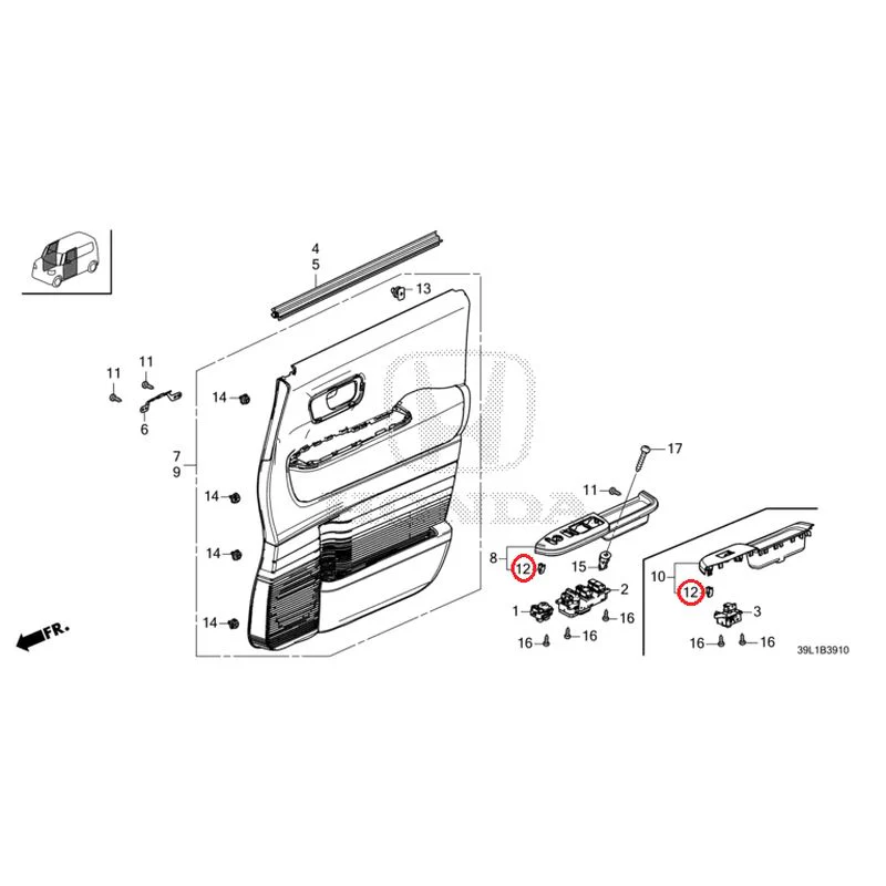 [NEW] JDM HONDA N-BOX JOY JF6 2025 Front Door Lining GENUINE OEM - Image 13