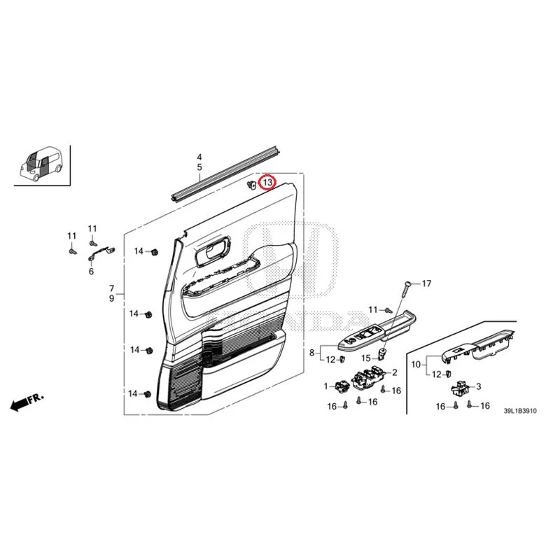 [NEW] JDM HONDA N-BOX JOY JF6 2025 Front Door Lining GENUINE OEM - Image 14