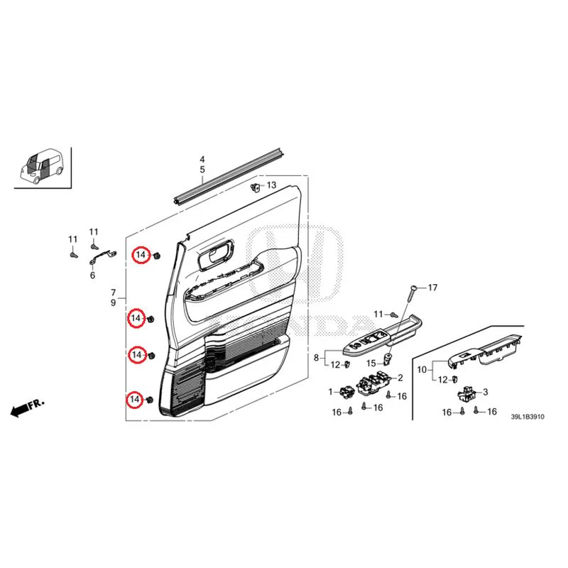 [NEW] JDM HONDA N-BOX JOY JF6 2025 Front Door Lining GENUINE OEM - Image 15
