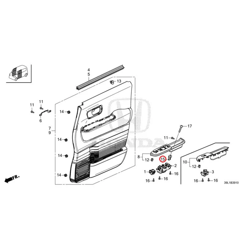 [NEW] JDM HONDA N-BOX JOY JF6 2025 Front Door Lining GENUINE OEM - Image 16