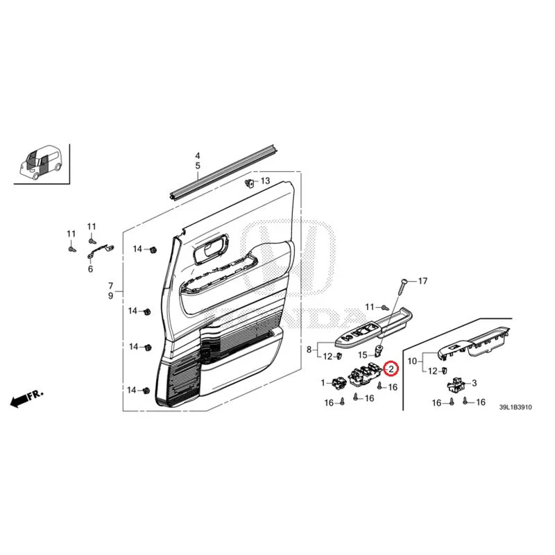 [NEW] JDM HONDA N-BOX JOY JF6 2025 Front Door Lining GENUINE OEM - Image 3