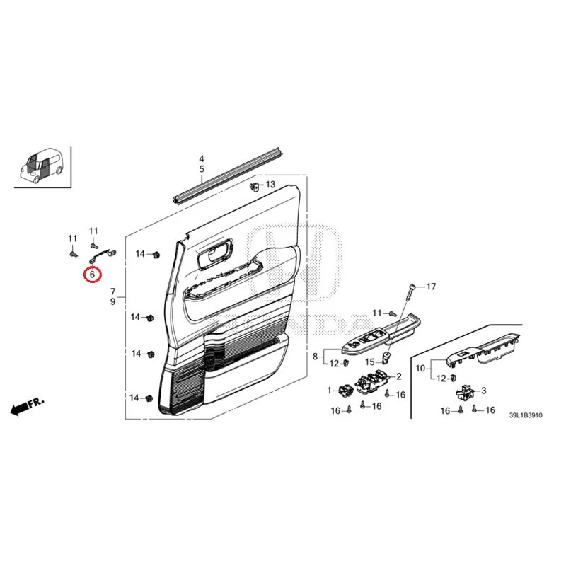 [NEW] JDM HONDA N-BOX JOY JF6 2025 Front Door Lining GENUINE OEM - Image 7