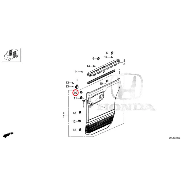 [NEW] JDM HONDA N-BOX JOY JF6 2025 Sliding Door Lining GENUINE OEM - Image 11