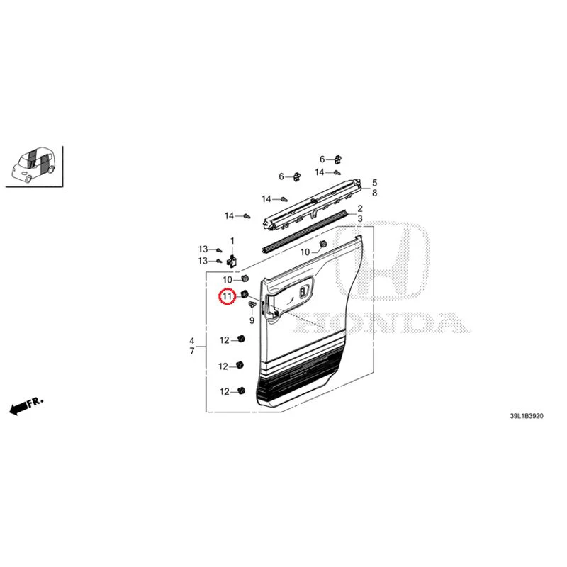 [NEW] JDM HONDA N-BOX JOY JF6 2025 Sliding Door Lining GENUINE OEM - Image 12
