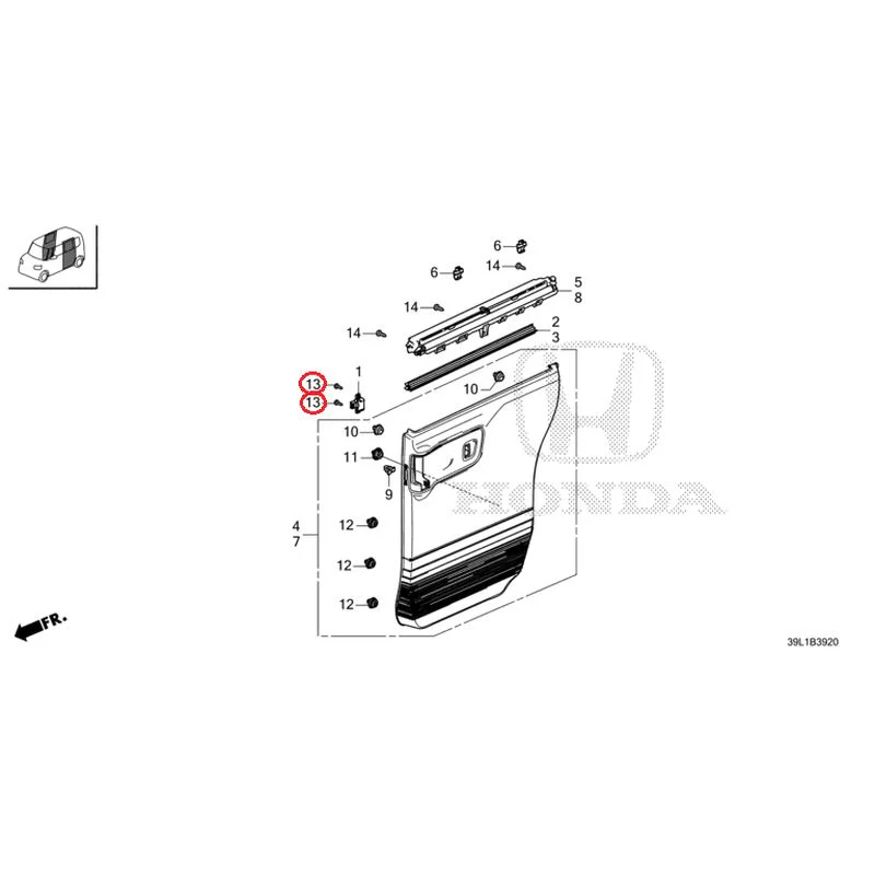 [NEW] JDM HONDA N-BOX JOY JF6 2025 Sliding Door Lining GENUINE OEM - Image 14