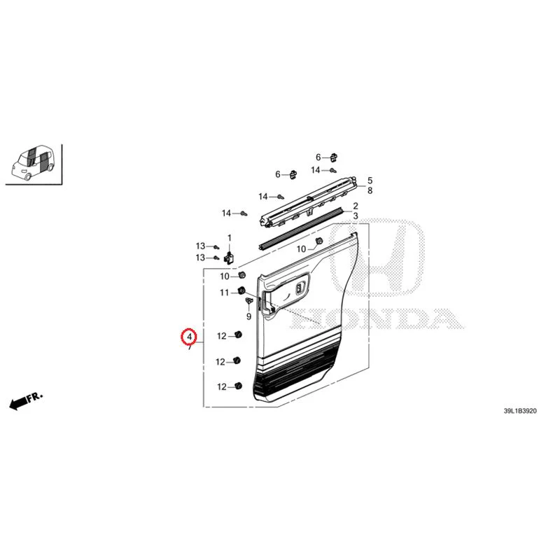 [NEW] JDM HONDA N-BOX JOY JF6 2025 Sliding Door Lining GENUINE OEM - Image 5
