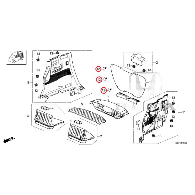 [NEW] JDM HONDA N-BOX JOY JF6 2025 Side Lining GENUINE OEM - Image 13