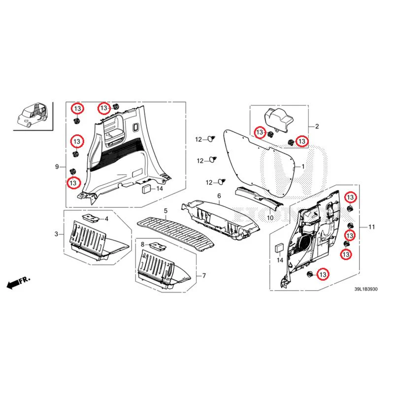 [NEW] JDM HONDA N-BOX JOY JF6 2025 Side Lining GENUINE OEM - Image 14