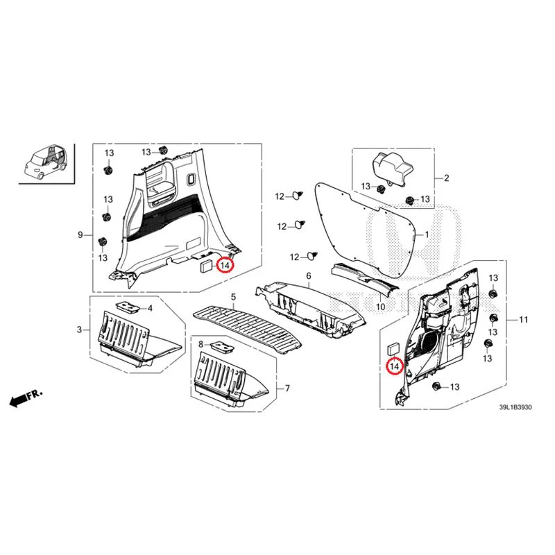 [NEW] JDM HONDA N-BOX JOY JF6 2025 Side Lining GENUINE OEM - Image 15