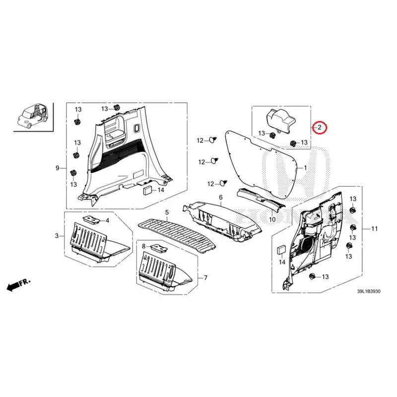 [NEW] JDM HONDA N-BOX JOY JF6 2025 Side Lining GENUINE OEM - Image 3