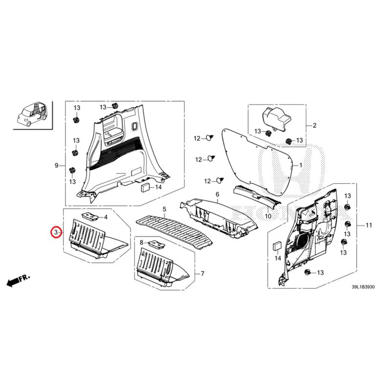 [NEW] JDM HONDA N-BOX JOY JF6 2025 Side Lining GENUINE OEM - Image 4