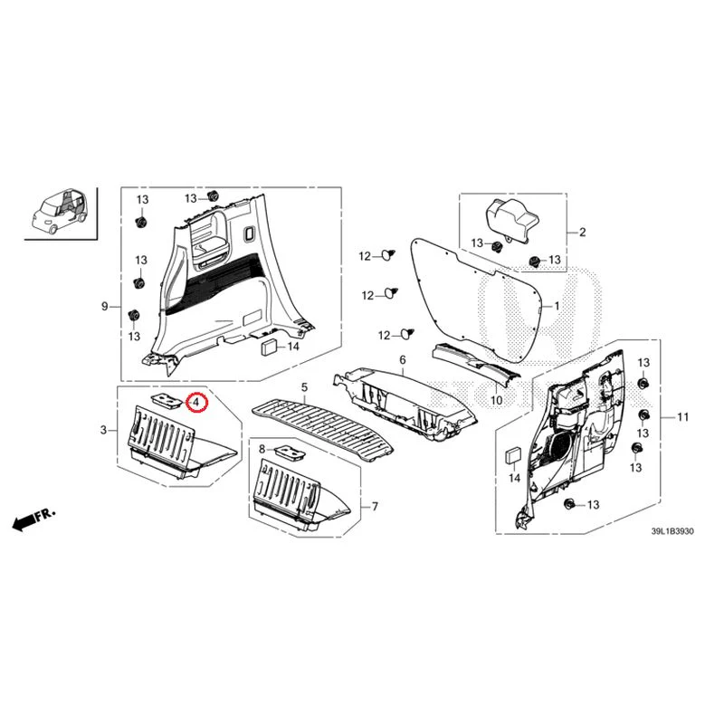 [NEW] JDM HONDA N-BOX JOY JF6 2025 Side Lining GENUINE OEM - Image 5