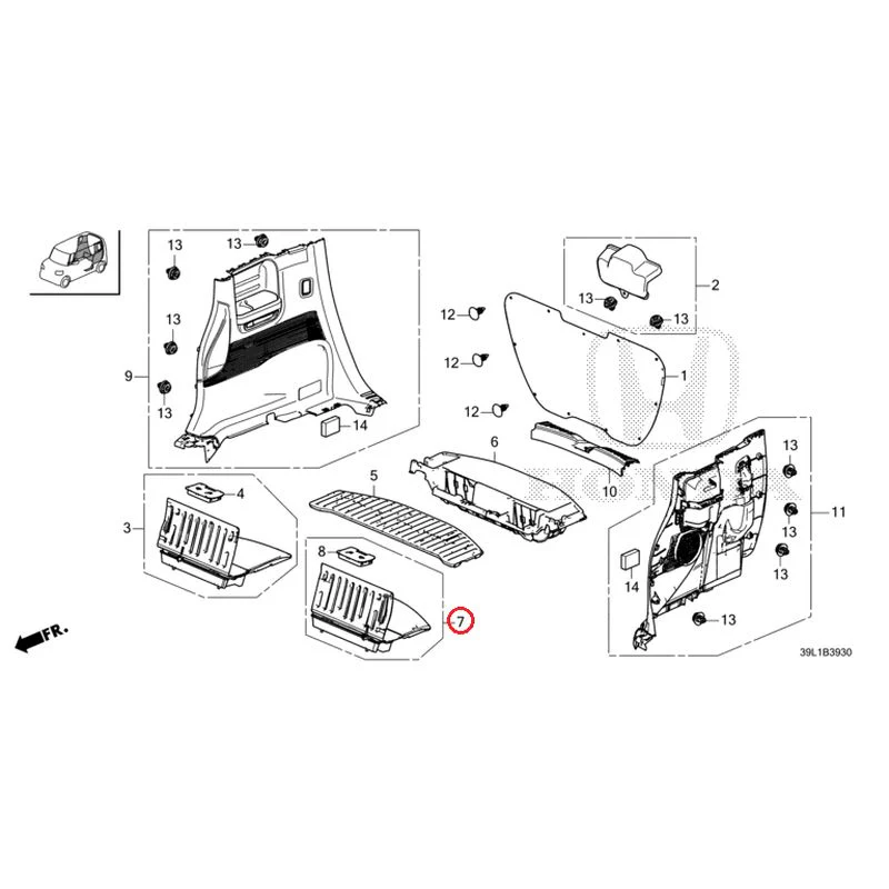 [NEW] JDM HONDA N-BOX JOY JF6 2025 Side Lining GENUINE OEM - Image 8