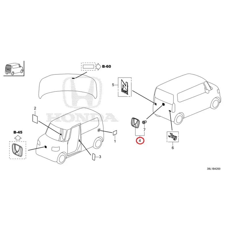 [NEW] JDM HONDA N-BOX JOY JF6 2025 Emblem/Caution Label GENUINE OEM - Image 5