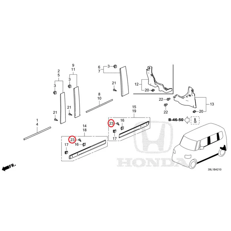 [NEW] JDM HONDA N-BOX JOY JF6 2025 Molding/Side Sill Garnish GENUINE OEM - Image 25