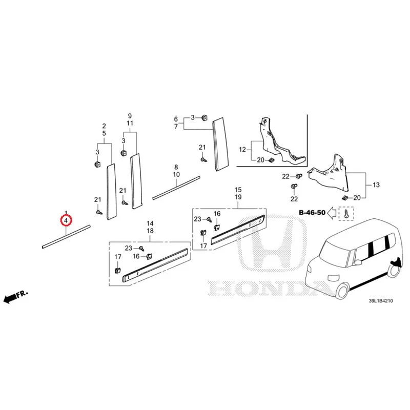 [NEW] JDM HONDA N-BOX JOY JF6 2025 Molding/Side Sill Garnish GENUINE OEM - Image 5