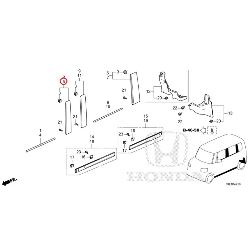 [NEW] JDM HONDA N-BOX JOY JF6 2025 Molding/Side Sill Garnish GENUINE OEM - Image 6