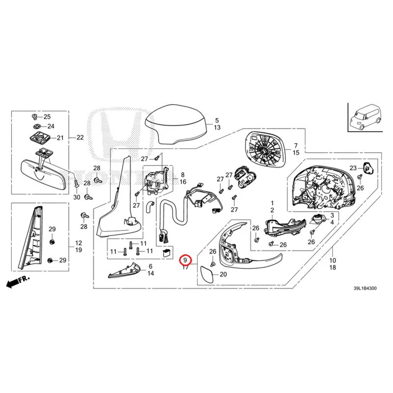 [NEW] JDM HONDA N-BOX JOY JF6 2025 Mirrors GENUINE OEM - Image 10