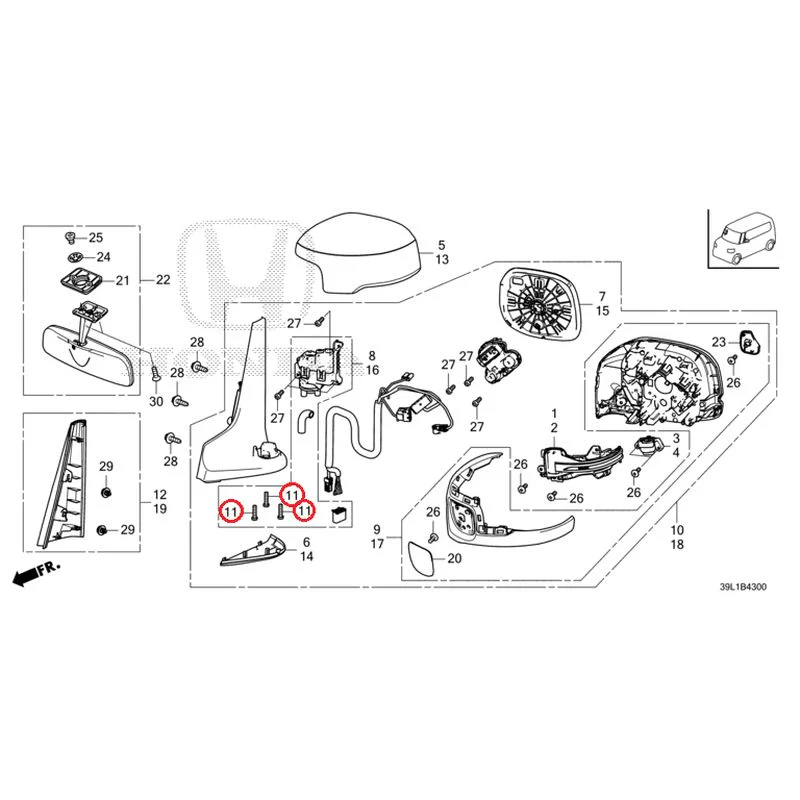 [NEW] JDM HONDA N-BOX JOY JF6 2025 Mirrors GENUINE OEM - Image 14