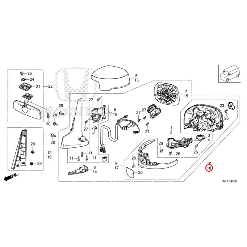 [NEW] JDM HONDA N-BOX JOY JF6 2025 Mirrors GENUINE OEM - Image 22