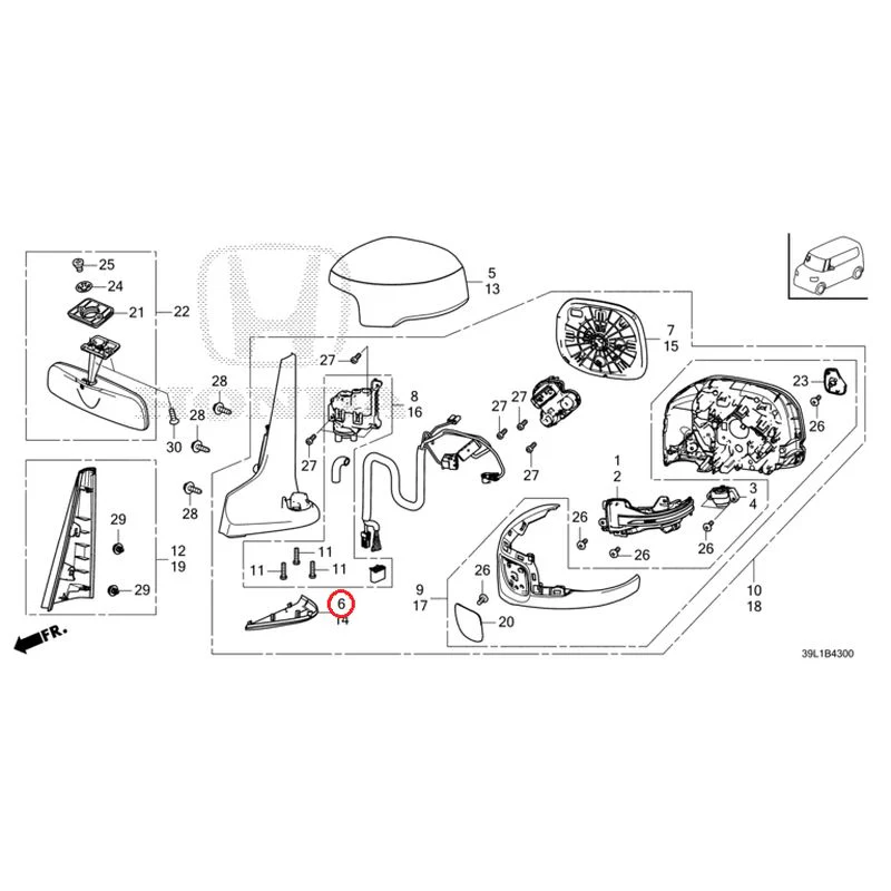 [NEW] JDM HONDA N-BOX JOY JF6 2025 Mirrors GENUINE OEM - Image 7