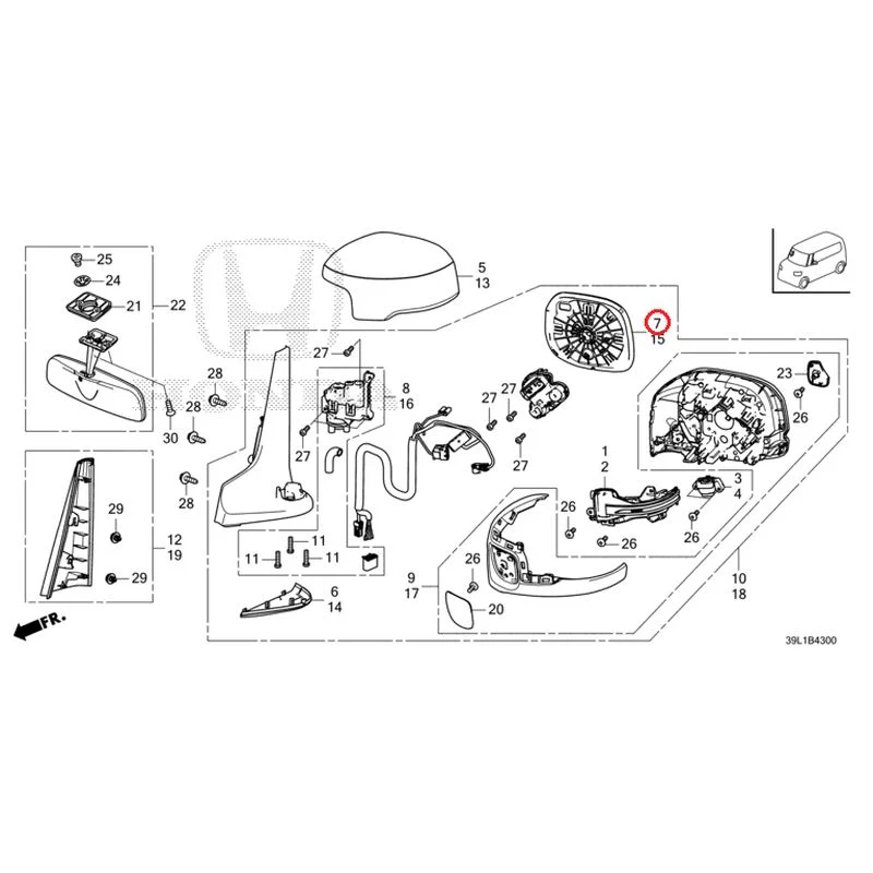 [NEW] JDM HONDA N-BOX JOY JF6 2025 Mirrors GENUINE OEM - Image 8
