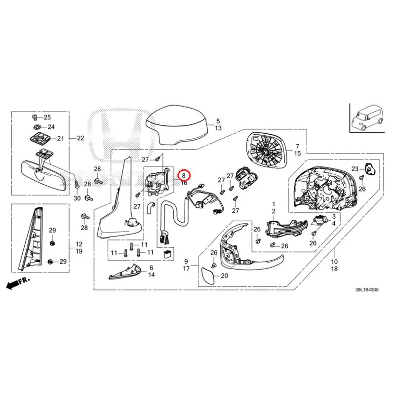 [NEW] JDM HONDA N-BOX JOY JF6 2025 Mirrors GENUINE OEM - Image 9