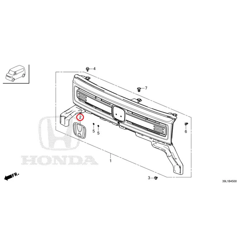 [NEW] JDM HONDA N-BOX JOY JF6 2025 Front Grill GENUINE OEM - Image 4