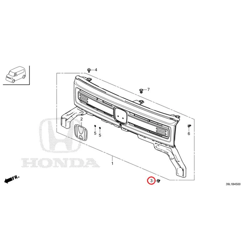 [NEW] JDM HONDA N-BOX JOY JF6 2025 Front Grill GENUINE OEM - Image 5