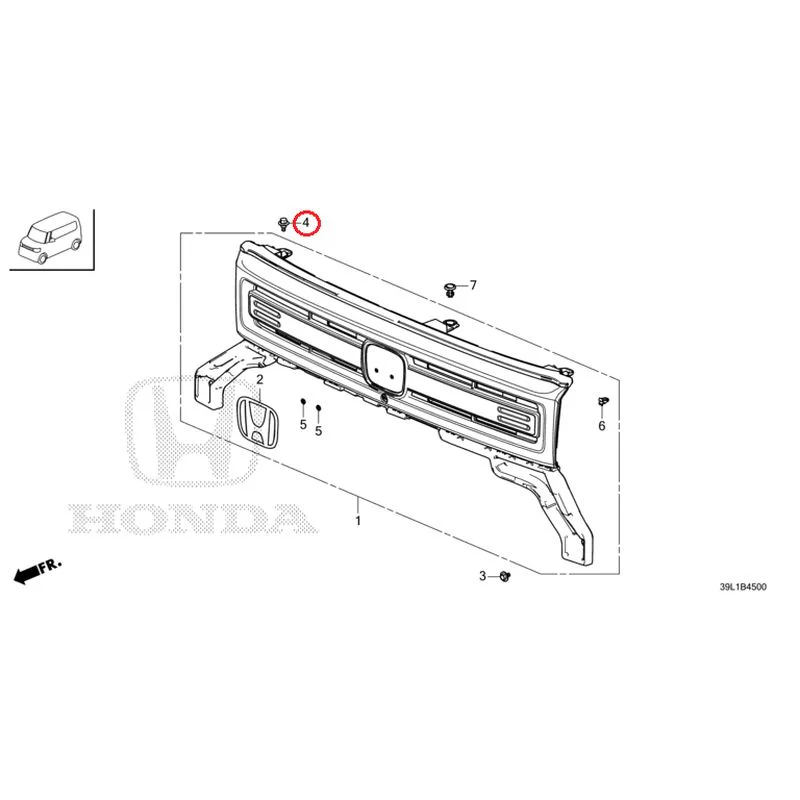 [NEW] JDM HONDA N-BOX JOY JF6 2025 Front Grill GENUINE OEM - Image 6