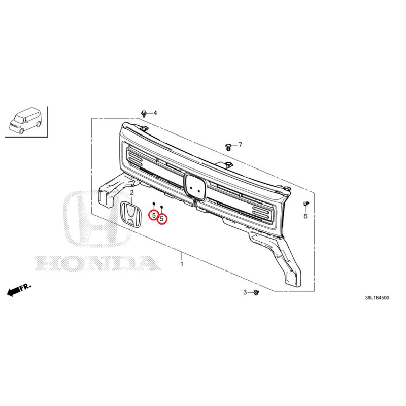 [NEW] JDM HONDA N-BOX JOY JF6 2025 Front Grill GENUINE OEM - Image 7