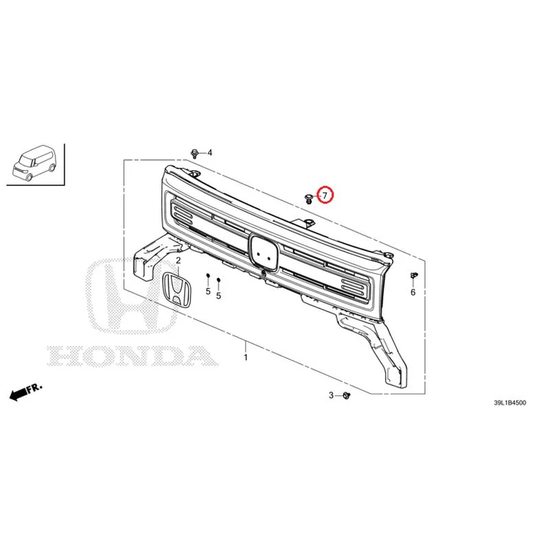 [NEW] JDM HONDA N-BOX JOY JF6 2025 Front Grill GENUINE OEM - Image 9