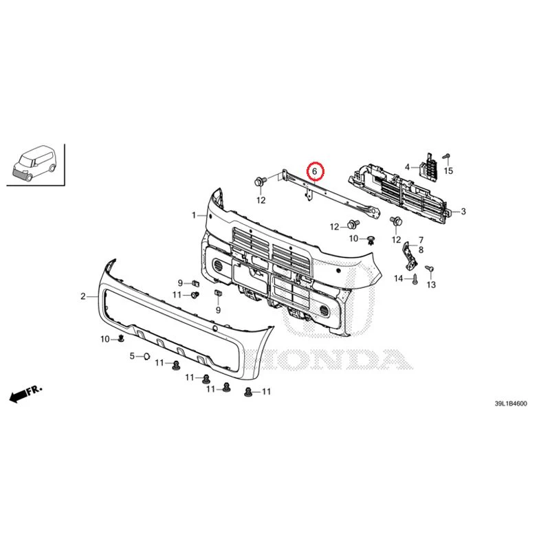[NEW] JDM HONDA N-BOX JOY JF6 2025 Front Bumper GENUINE OEM - Image 10
