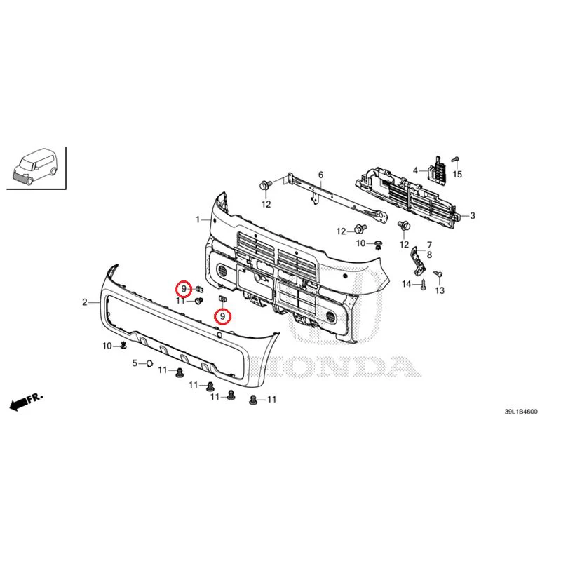 [NEW] JDM HONDA N-BOX JOY JF6 2025 Front Bumper GENUINE OEM - Image 13