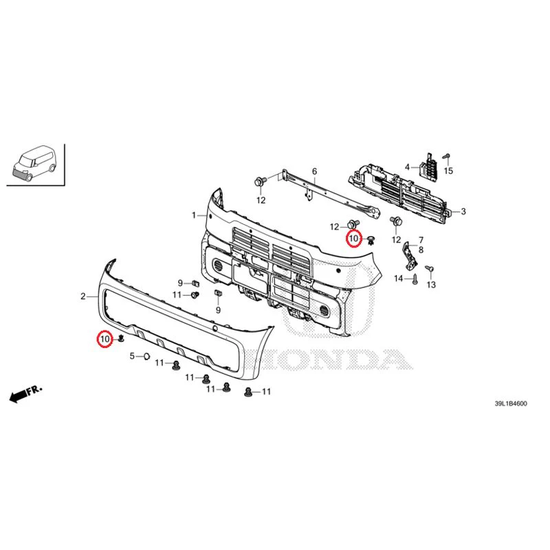 [NEW] JDM HONDA N-BOX JOY JF6 2025 Front Bumper GENUINE OEM - Image 14
