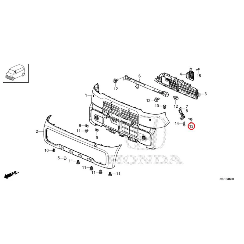 [NEW] JDM HONDA N-BOX JOY JF6 2025 Front Bumper GENUINE OEM - Image 17