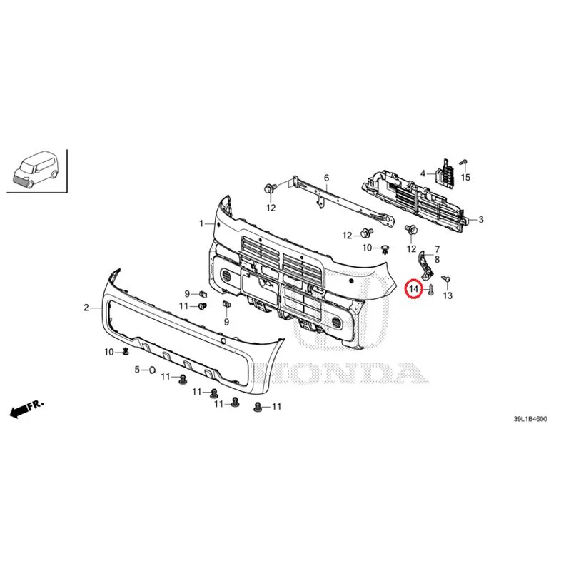 [NEW] JDM HONDA N-BOX JOY JF6 2025 Front Bumper GENUINE OEM - Image 18