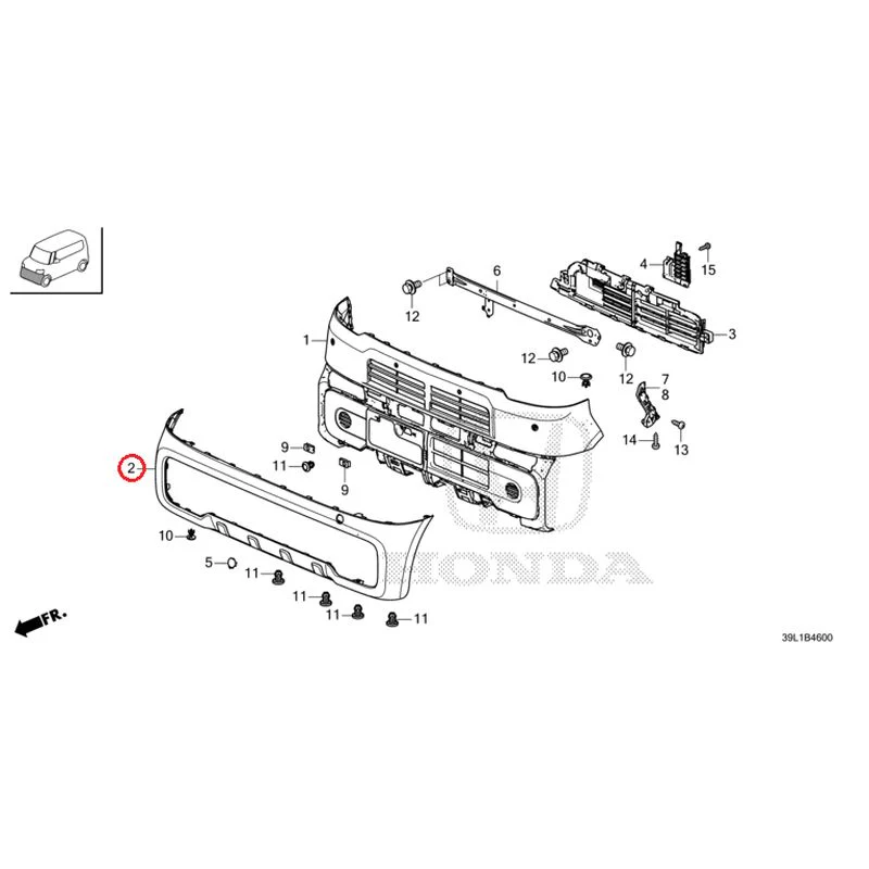 [NEW] JDM HONDA N-BOX JOY JF6 2025 Front Bumper GENUINE OEM - Image 7