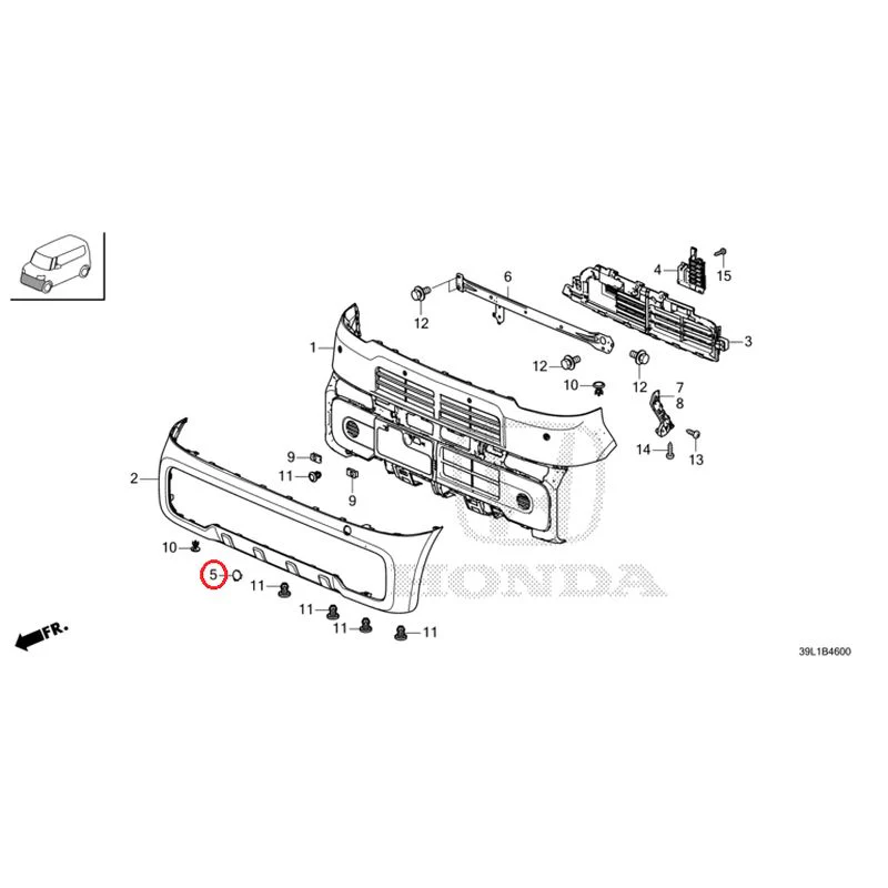 [NEW] JDM HONDA N-BOX JOY JF6 2025 Front Bumper GENUINE OEM - Image 9