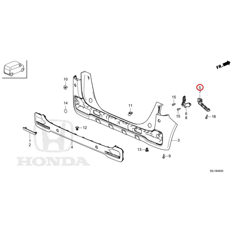 [NEW] JDM HONDA N-BOX JOY JF6 2025 Rear Bumper GENUINE OEM - Image 10