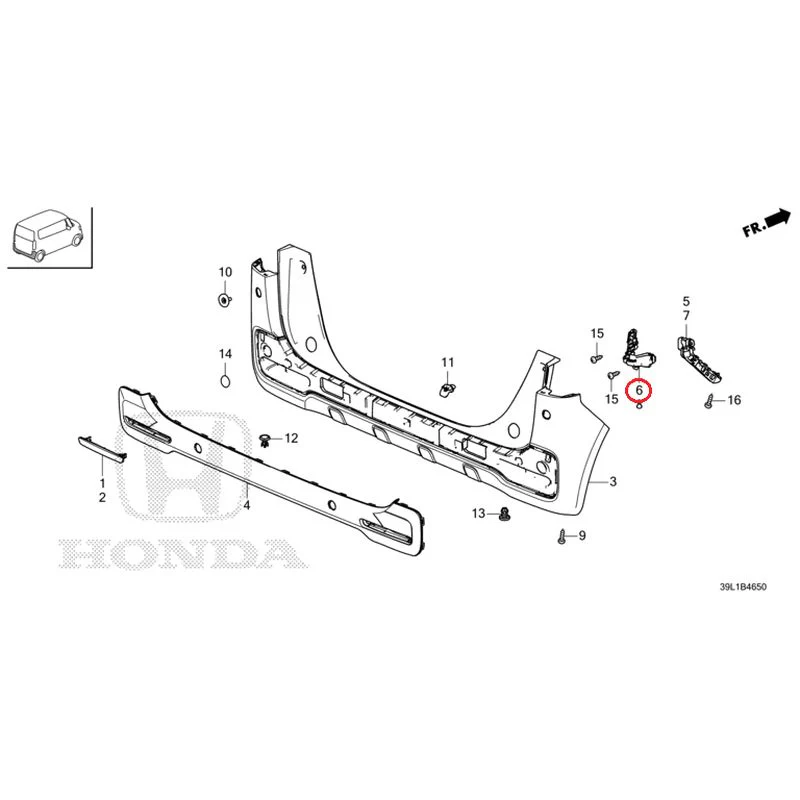 [NEW] JDM HONDA N-BOX JOY JF6 2025 Rear Bumper GENUINE OEM - Image 11